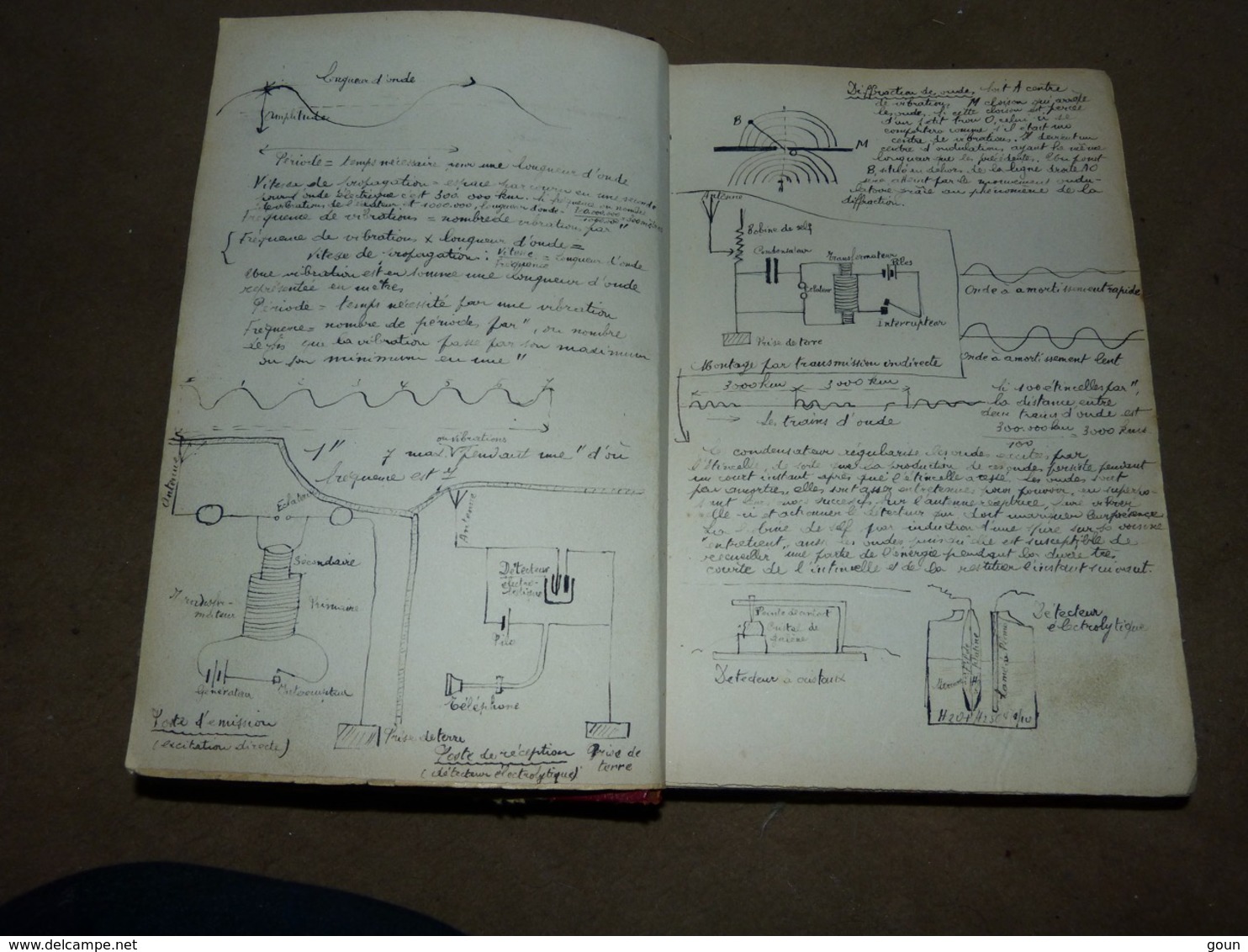 Le Livre De L'amateur De T.S.F. Roussel 1923 Belle Reliure Annotations Du Précédent Proprio - Audio-Visual