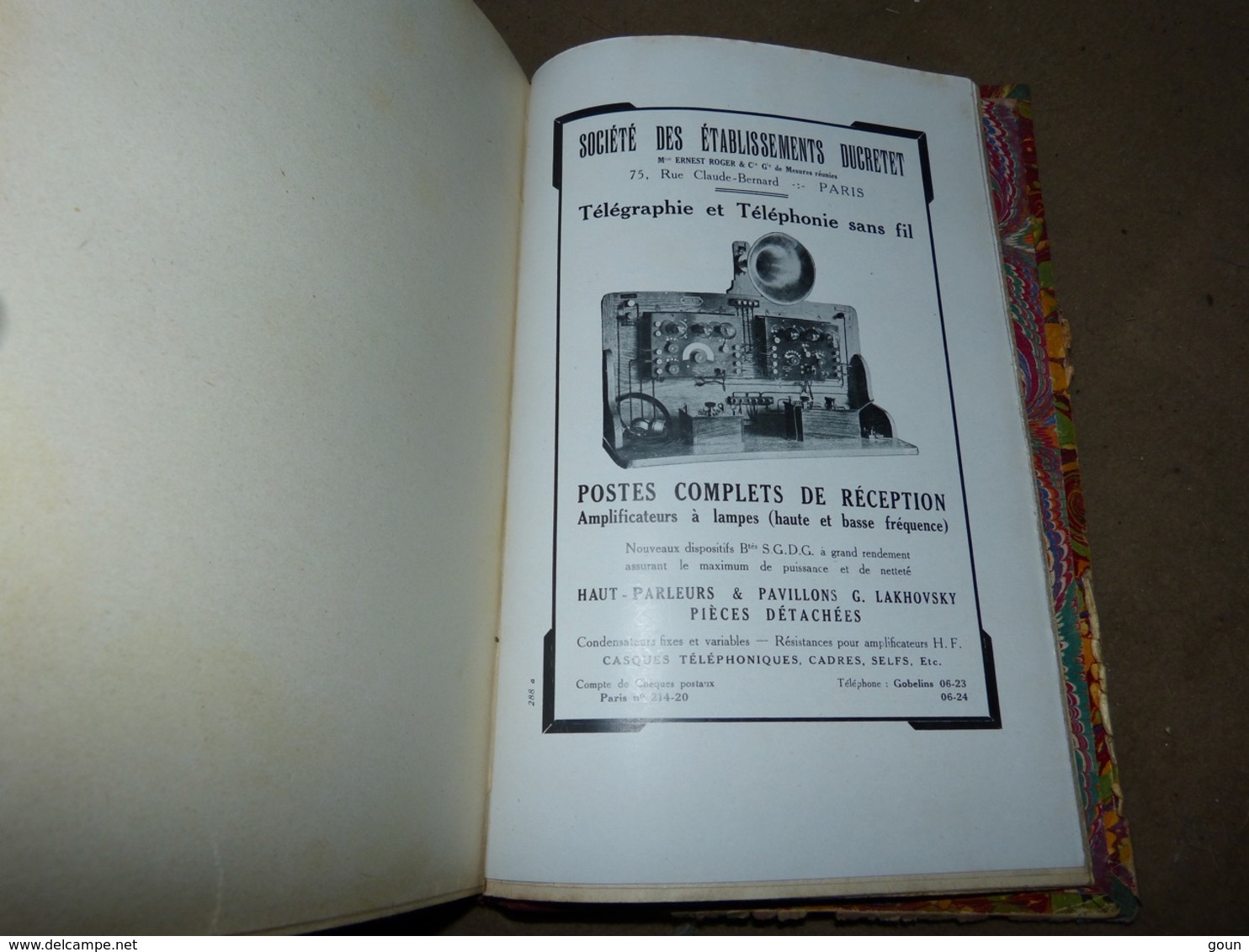 Le Livre De L'amateur De T.S.F. Roussel 1923 Belle Reliure Annotations Du Précédent Proprio - Audio-Visual