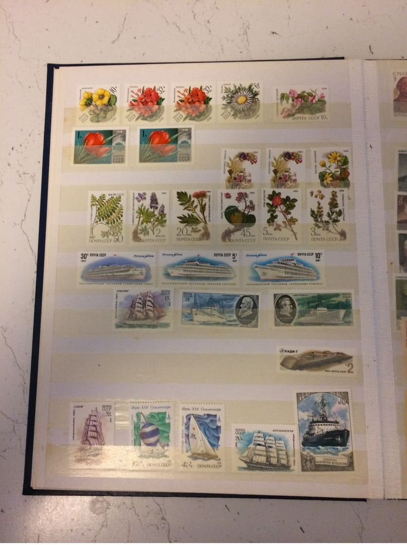 Album timbres neufs, différentes époque de URSS à la Russie voir photos