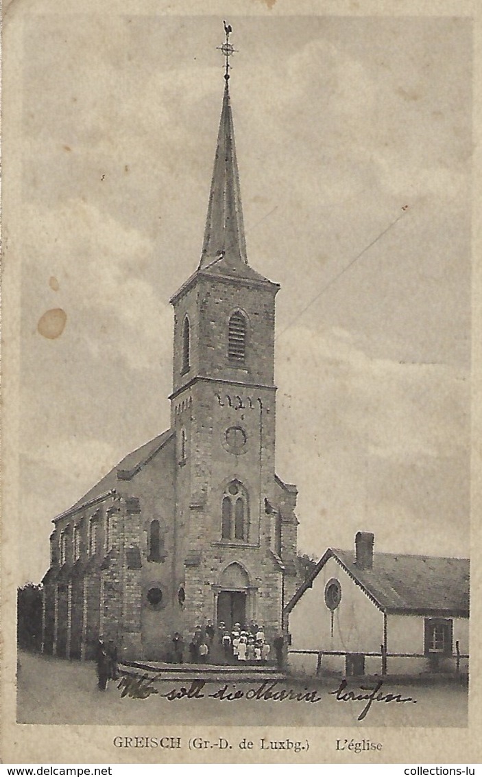 Greisch  ( Gr.D.Luxbg ) L'Église  -  Maison De Gros P-Housstraas , Luxembourg  -  2 Scans - Autres & Non Classés