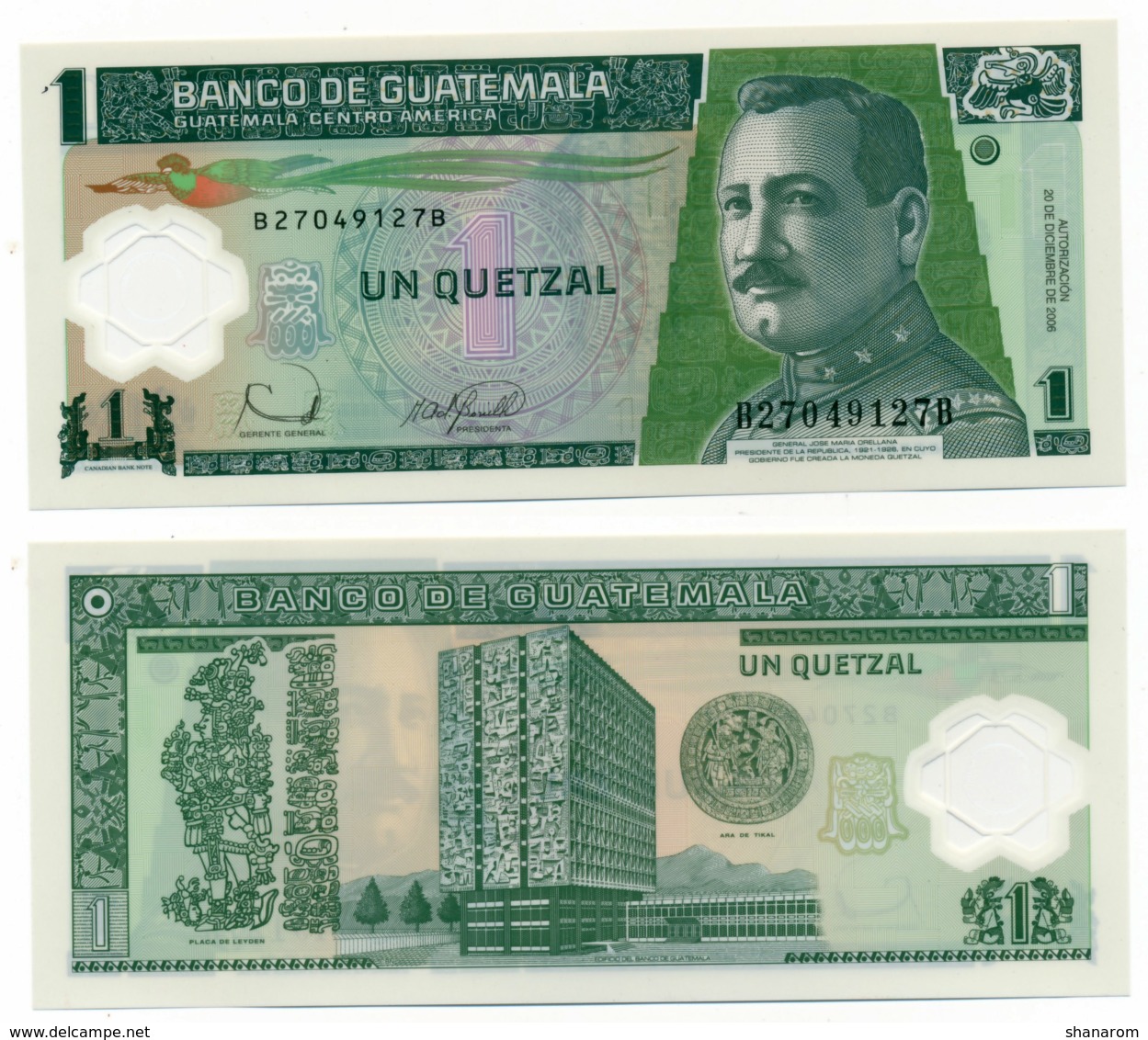 2006 //  BANCO DE GUATEMALA // UN QUETZAL // POLYMER // UNC - Guatemala