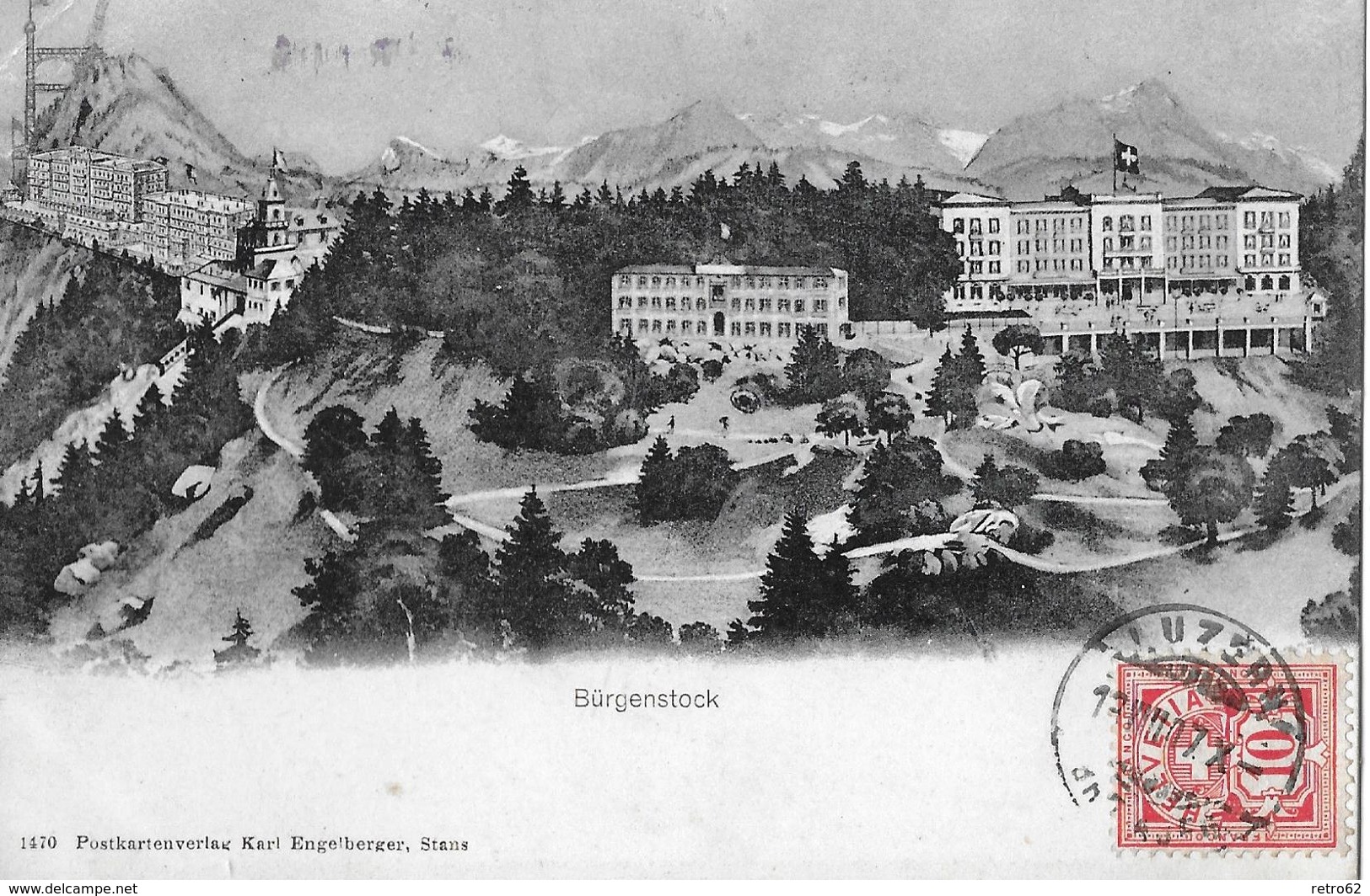 BÜRGENSTOCK → Die Hotel-Anlagen Anno 1907 - Sonstige & Ohne Zuordnung
