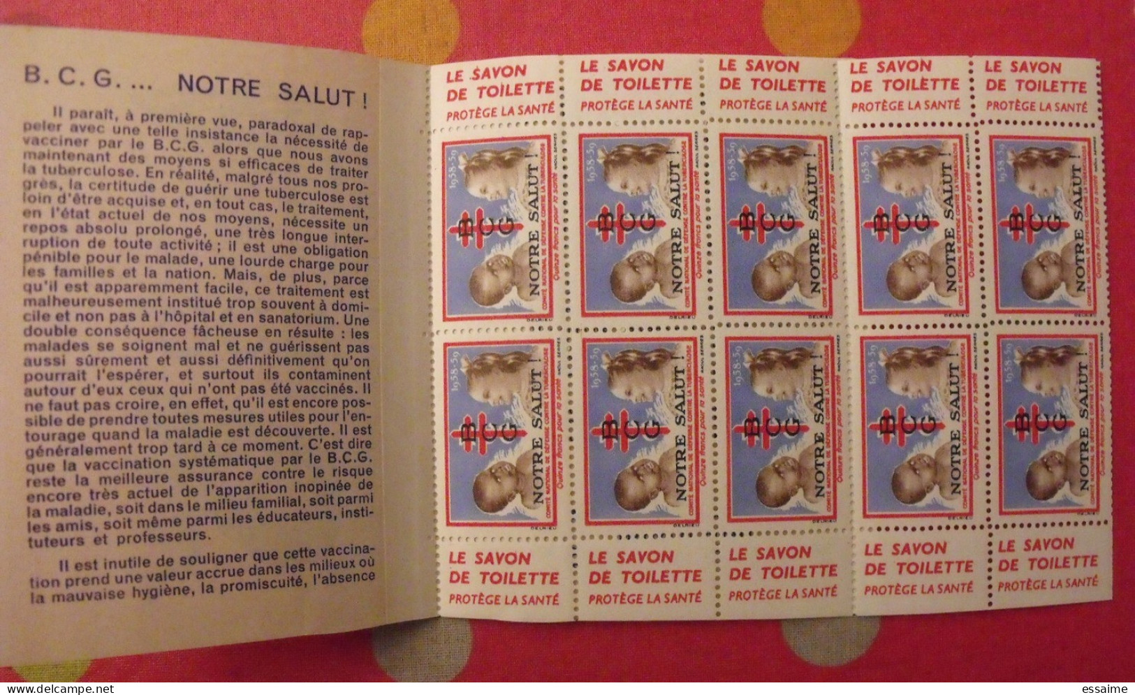 Carnet De Timbres Antituberculeux 1958. Pub Nestlé, Savon. Tuberculose Anti-tuberculeux. - Tuberkulose-Serien