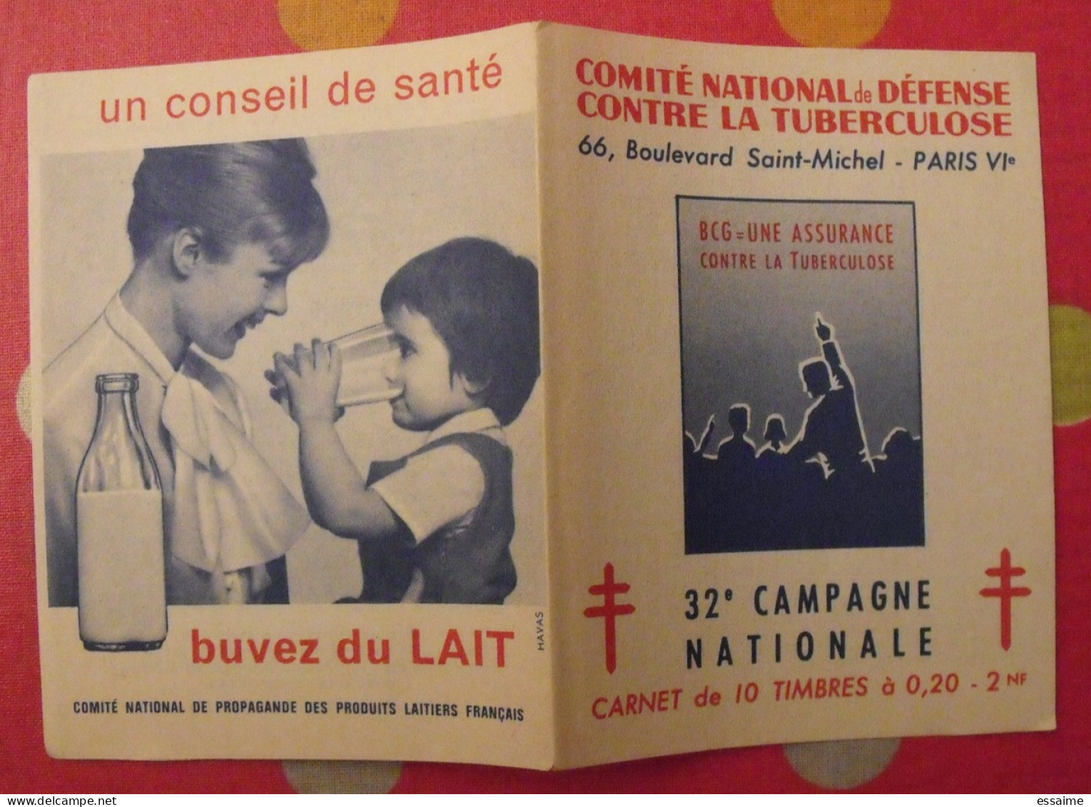 Carnet De Timbres Antituberculeux 1962-63. Pub Buvez Du Lait, Savon. Tuberculose Anti-tuberculeux. - Antituberculeux