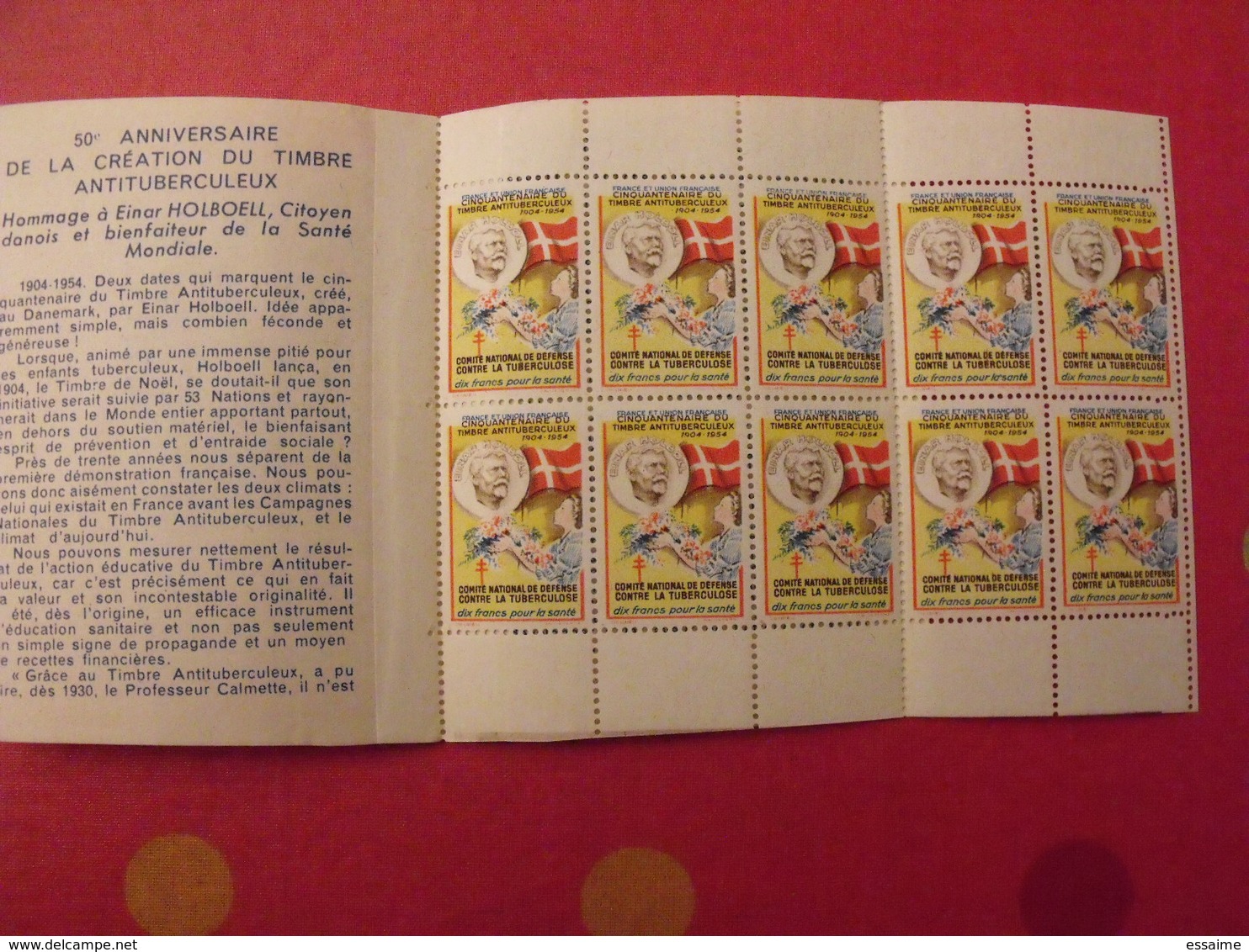 Carnet De Timbres Antituberculeux 1954. Pub Nestlé Gibbs. Tuberculose Anti-tuberculeux. - Antituberculeux