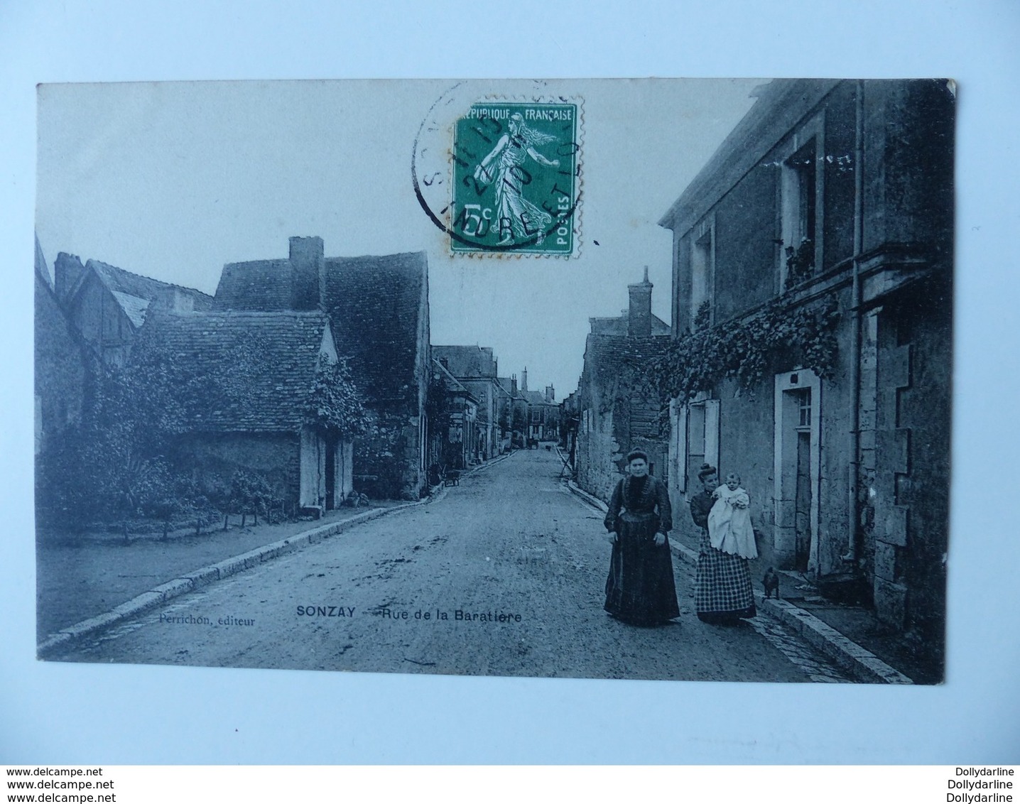 CPA SONZAY Rue De La Baretière 37 Indre Et Loire Ecrite Circulée 1910 Animée - Other & Unclassified