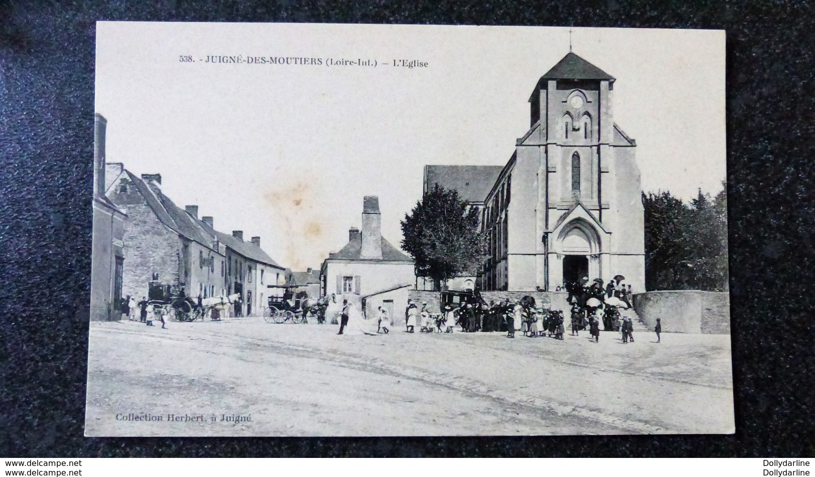 CPA JUIGNE Les MOUTIERS L EGLISE Animée 44 Loire Atlantique Inférieure - Sonstige & Ohne Zuordnung