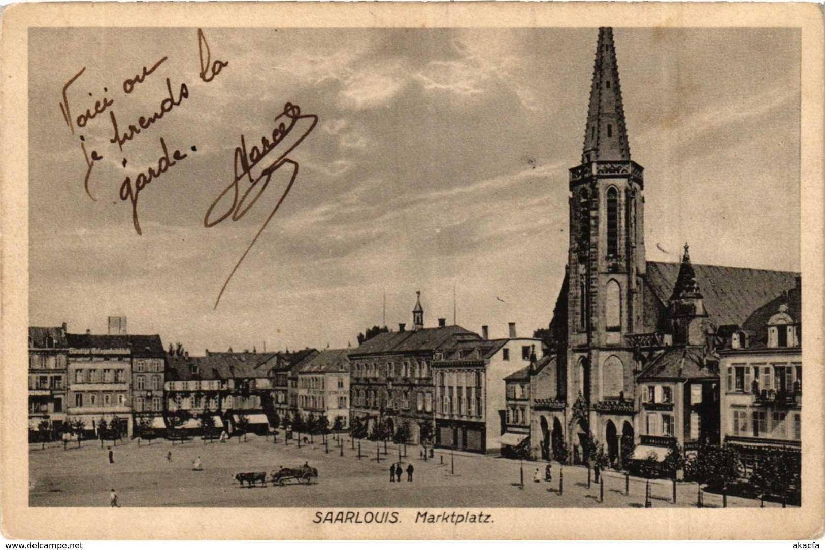 CPA AK Saarlouis Marktplatz GERMANY (939559) - Kreis Saarlouis