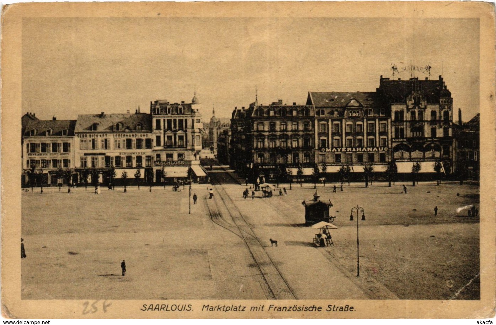 CPA AK Saarlouis Marktplatz Mit Franzosische Strasse GERMANY (939560) - Kreis Saarlouis