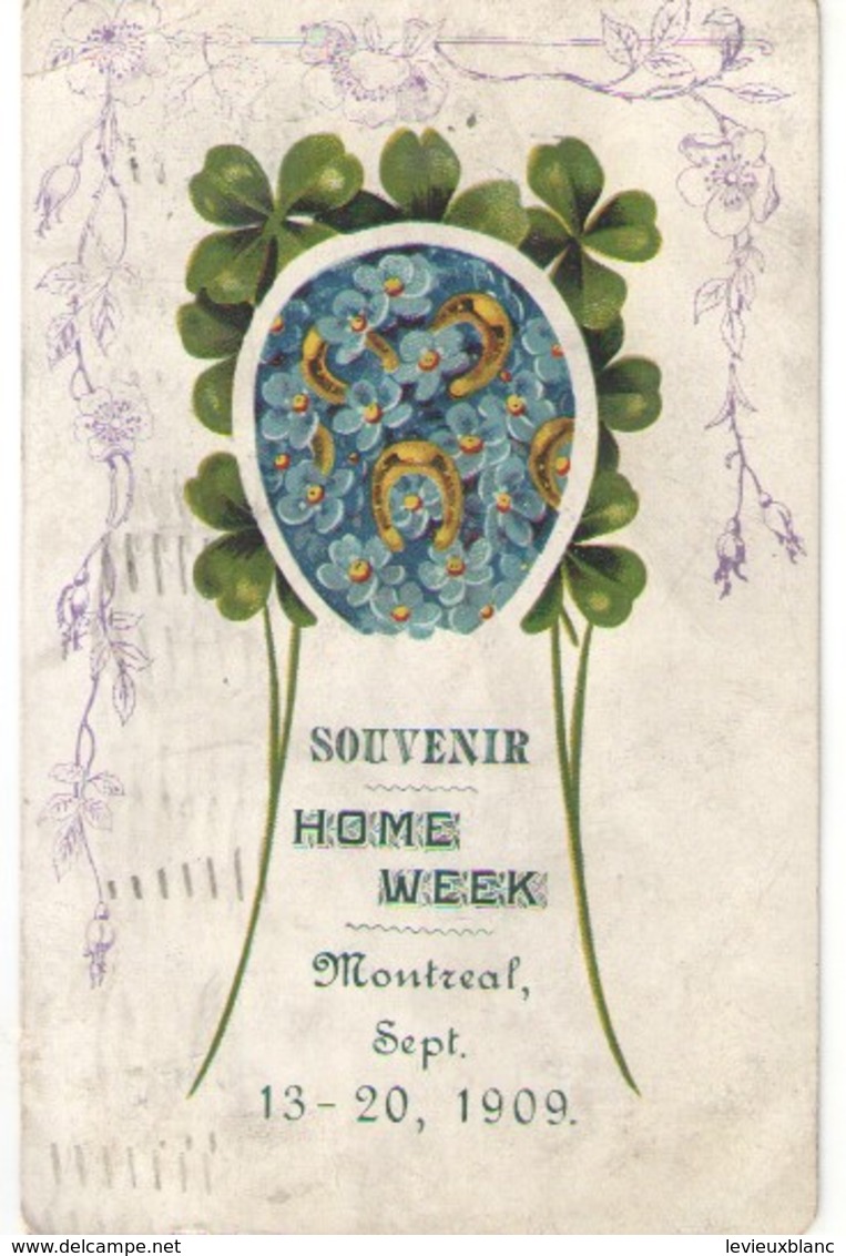 Carte Postale Ancienne/SouvenirHome Week / Equitation /Tréfles Et Fer à Cheval Montréal/ Canada /Saxony/ 1909      CFA44 - Manifestations
