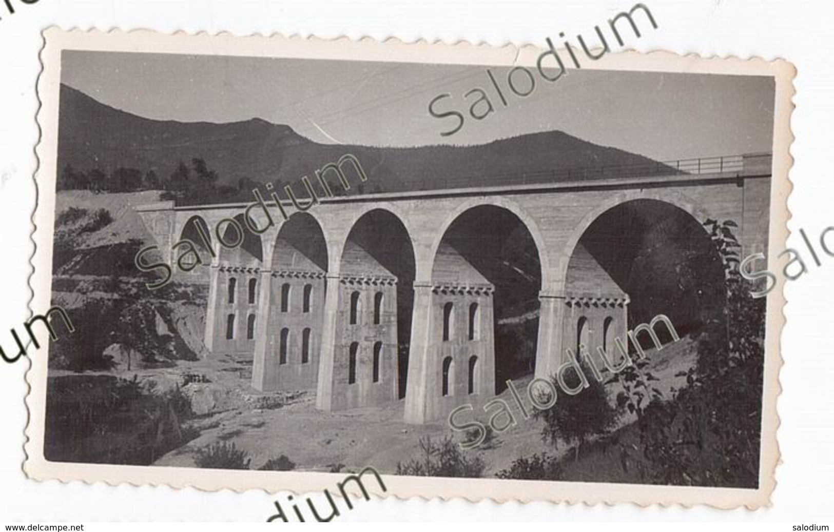 1930 Circa Fine Lavoro Ponte TORMINI ROE' VOLCIANO - SALO' - BRESCIA - LAGO DI GARDA - Fotografia Originale - Luoghi