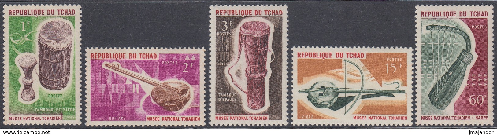 Chad 1965 - Music Instruments - Mi 141-145 ** MNH - Tchad (1960-...)