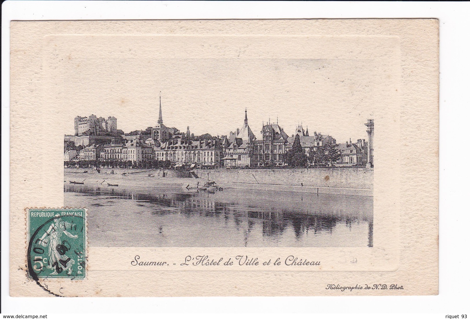 Lot 3 Cpa  - SAUMUR - L'Hôtel De Ville. Et Le Théâtre: Vue Prise Du Pont: Et Le Château - Saumur