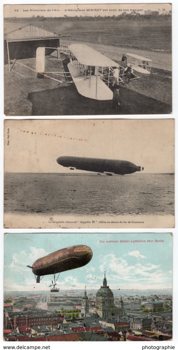 Aviation Ballons Lot De Cartes Postales Envoyes A L'Aeronaute Charles Gilbert Vers 1910 - ....-1914: Précurseurs