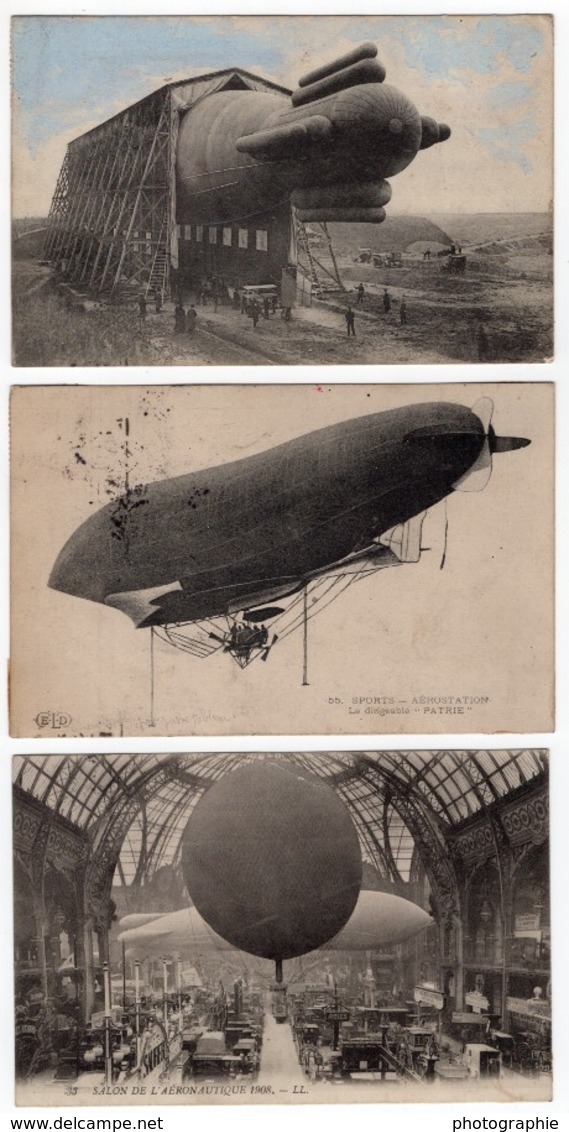 Aviation Ballons Lot de Cartes postales envoyes a l'Aeronaute Charles Gilbert vers 1910