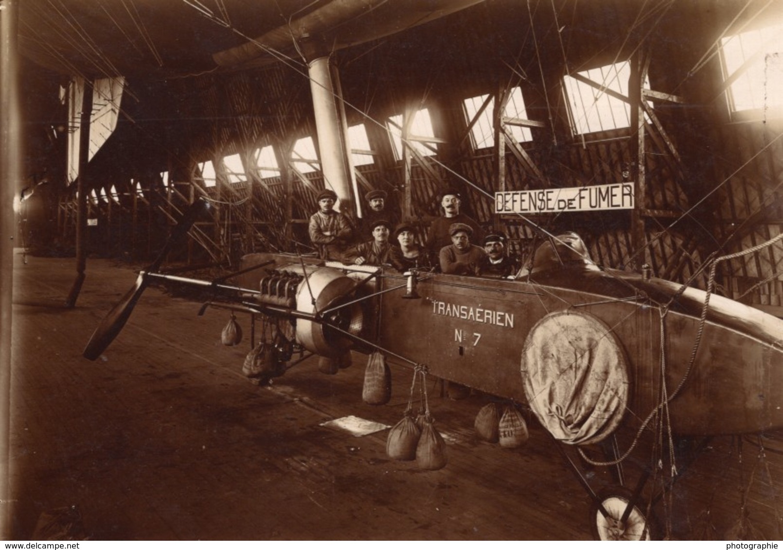 France Aeronautisme Hangar A Dirigeable Astra Transaerien No 7 Ancienne Photo 1909 - Aviación