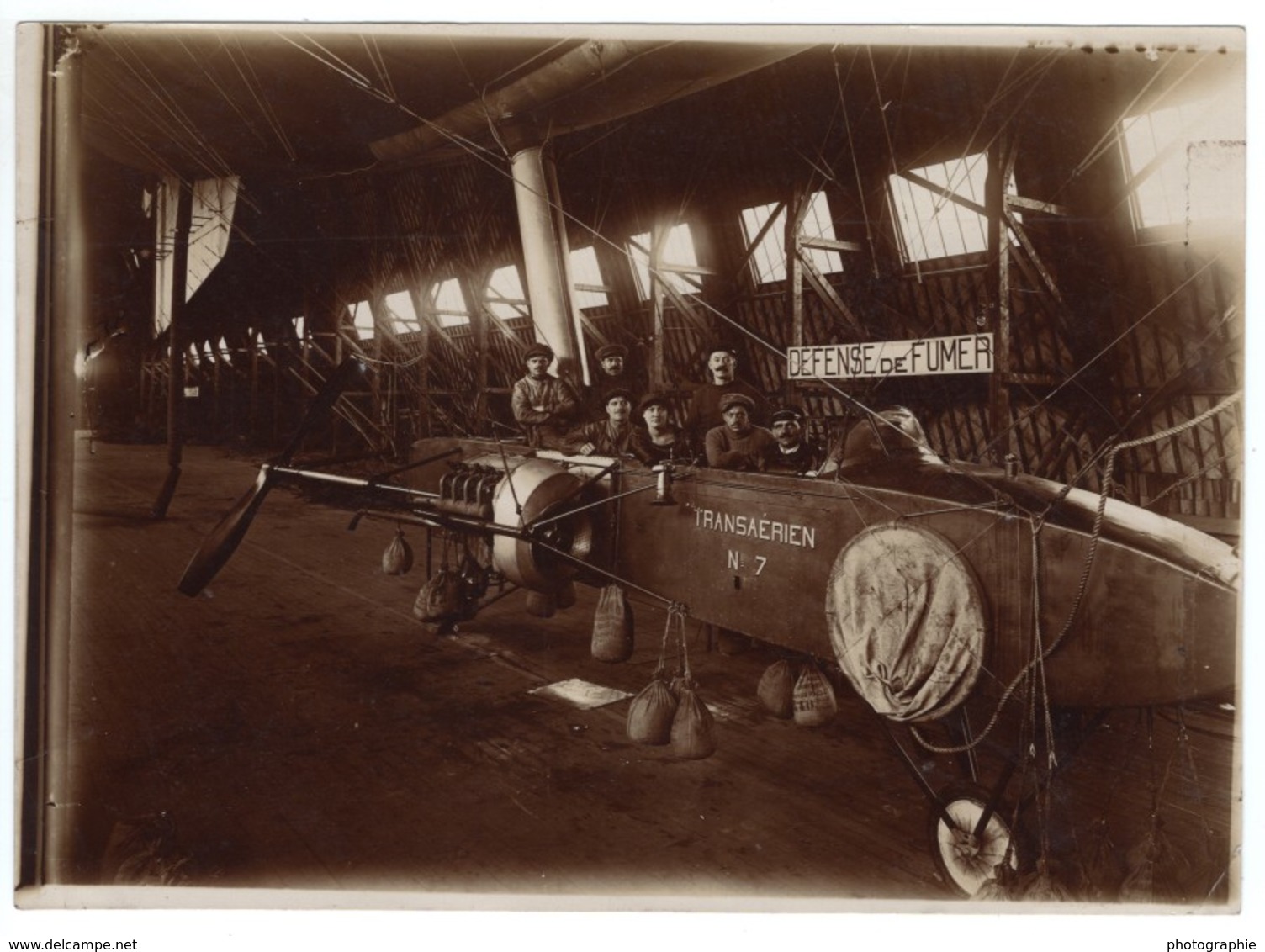 France Aeronautisme Hangar A Dirigeable Astra Transaerien No 7 Ancienne Photo 1909 - Aviación