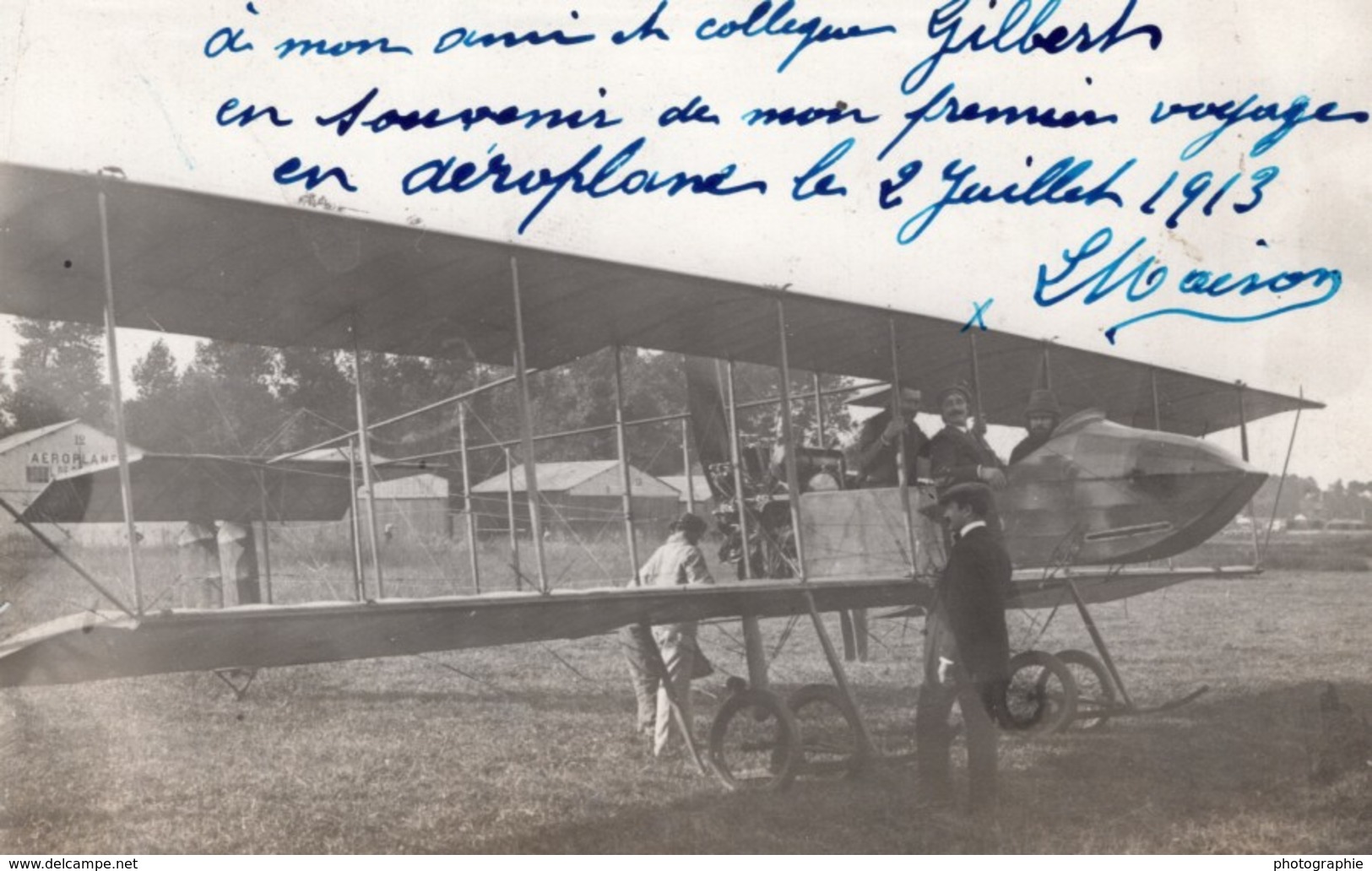 Aviation Aeronautisme Aeronaute L Maison 3 Florentin Champel CPA Ecrites Vers 1914 - Luftfahrt