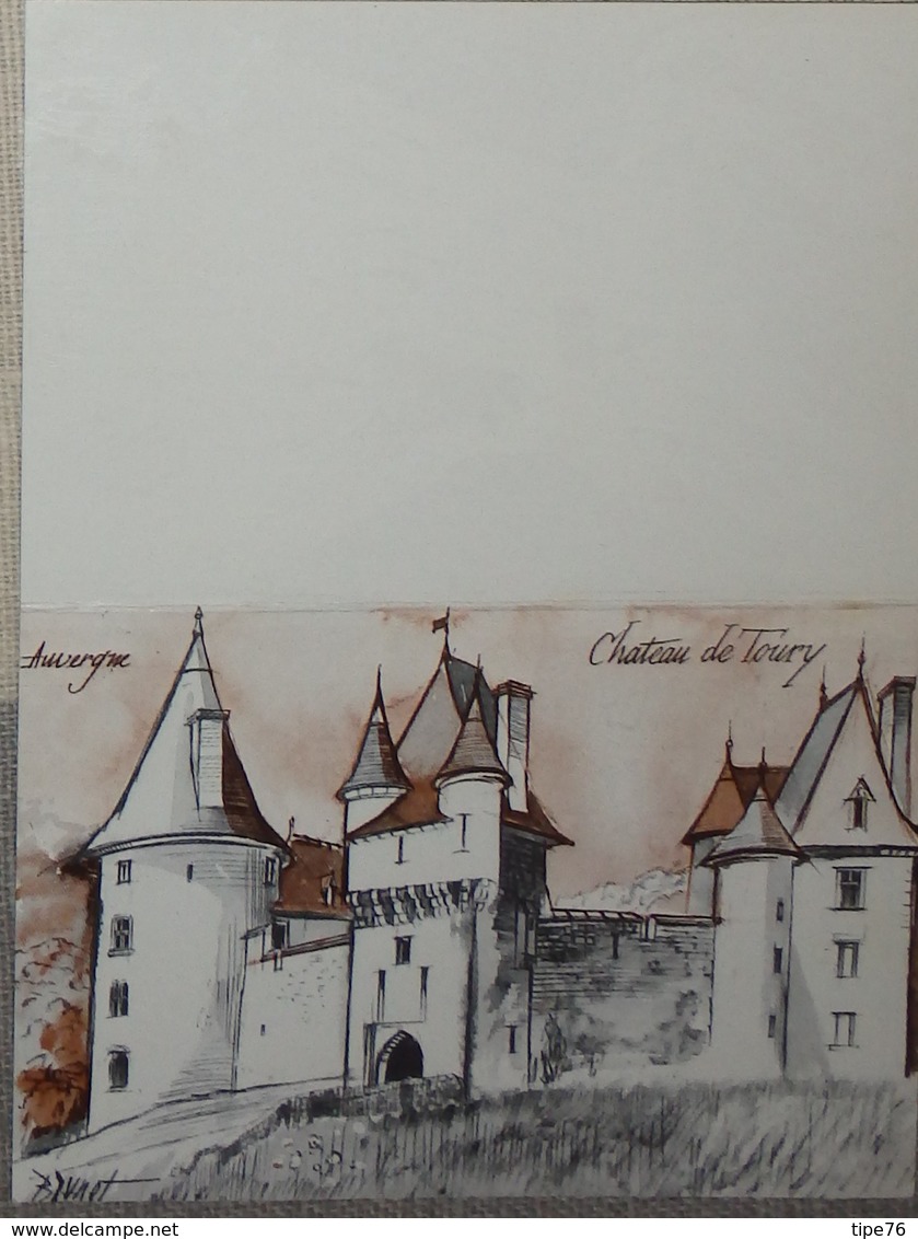 Petit Calendrier Poche 1979 Illustration Château De Toury Auvergne - Petit Format : 1971-80
