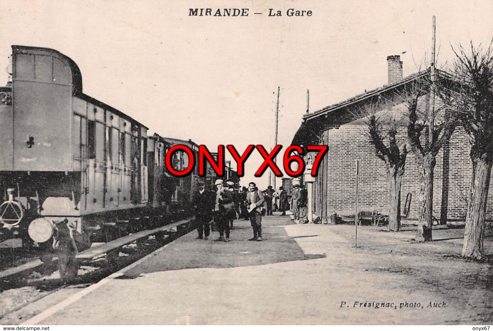 MIRANDE (32-Mirande-Astarac) La Gare-Bahnhof-Train-Wagon-Chemin De Fer-Voie-Rail-P. Frézignac, Photo, Auch RARE - Mirande