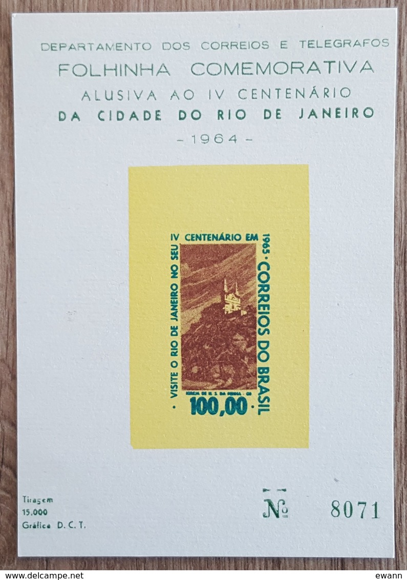 Brésil - YT N°760 - 4e Centenaire De Rio De Janeiro / Notre Dame De Penha - 1964 - Brieven En Documenten
