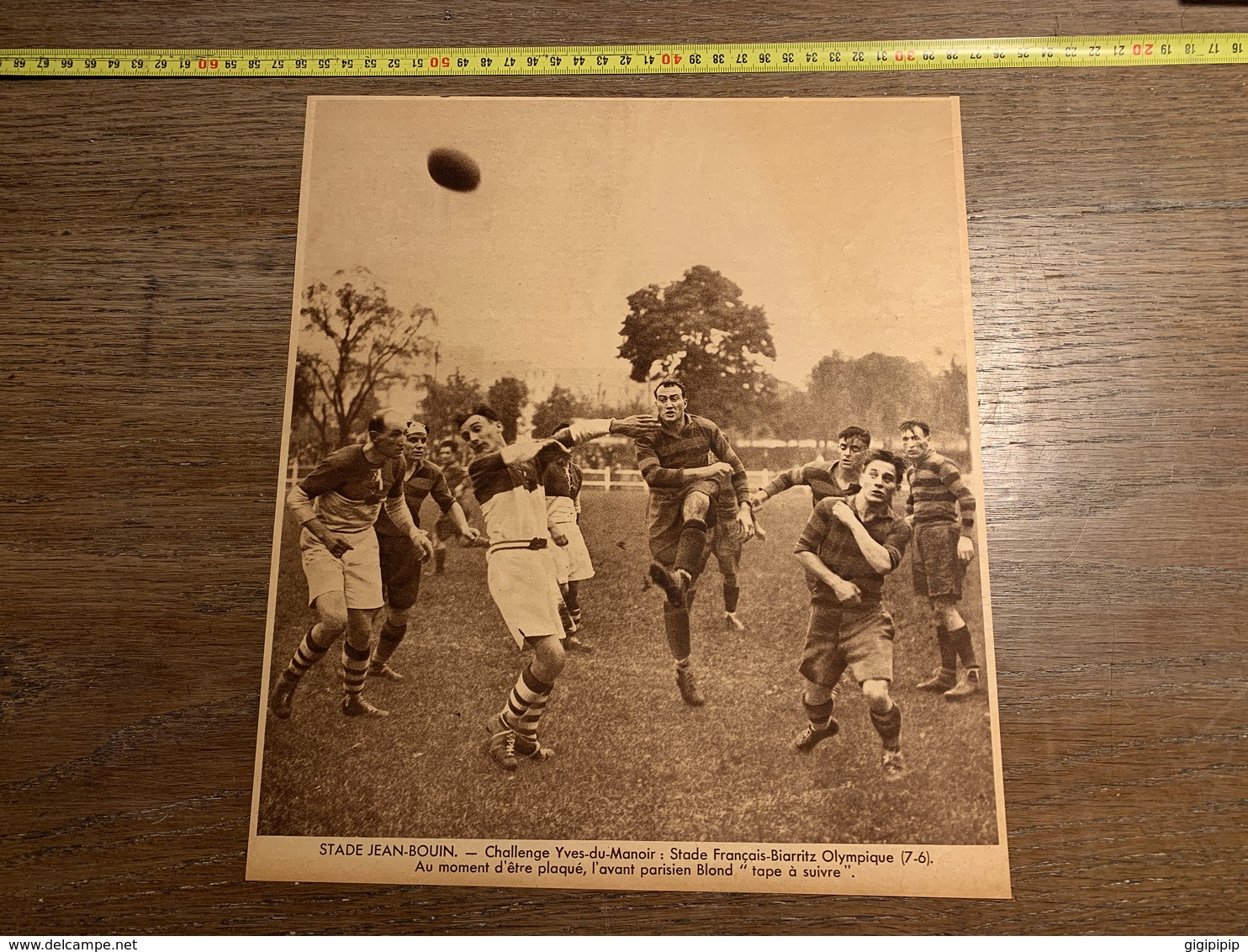 1934 M RUGBY STADE JEAN BOUIN STADE FRANCAIS BIARRITZ OLYMPIQUE - Collections