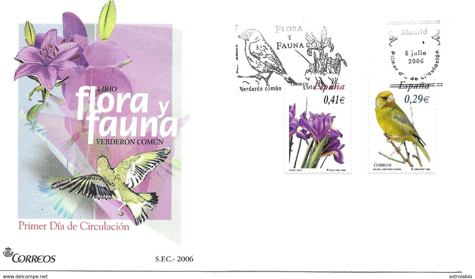 Espagne FDC 2006 " Verderón Común " Oiseau, - Sonstige & Ohne Zuordnung