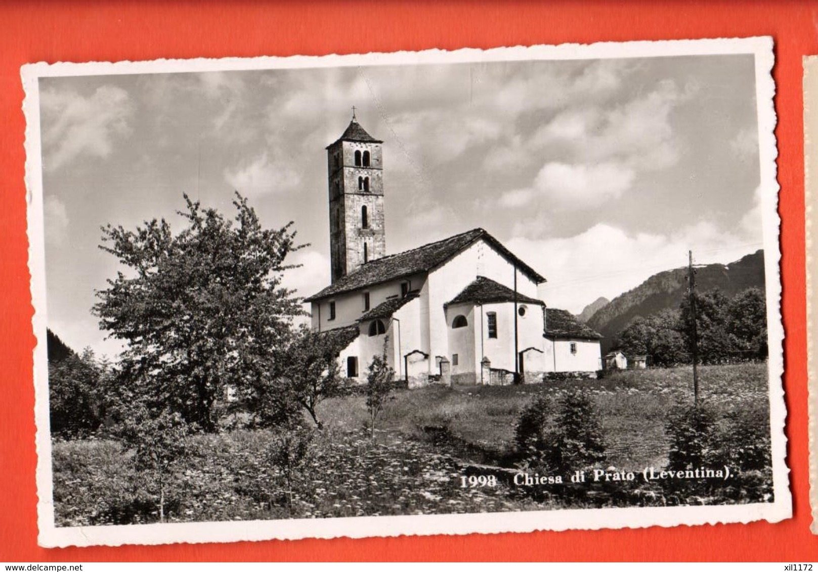 PCK-29  Chiesa Di Prato Leventina.  Cachet Quinto Et Lausanne 1943  Borelli 1998 - Prato