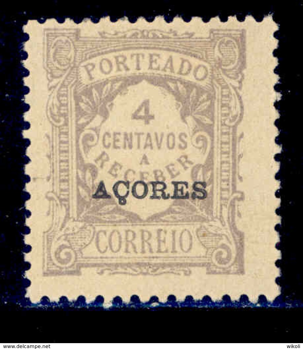 ! ! Azores - 1918 Postage Due 4 C (Plain Paper) - Af. P 19 - MH - Azores