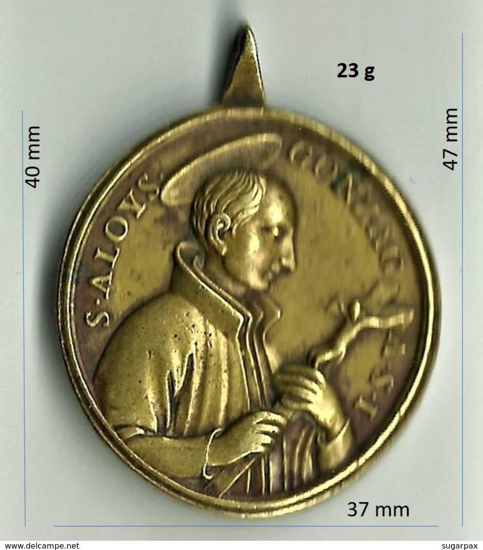Aloysius De Gonzaga, S.J / Stanisław Kostka, S.J - Medalha - Verónica - 37 X 40 ( 47 ) Mm - ( ~ 23 ) G - Poland - Other & Unclassified