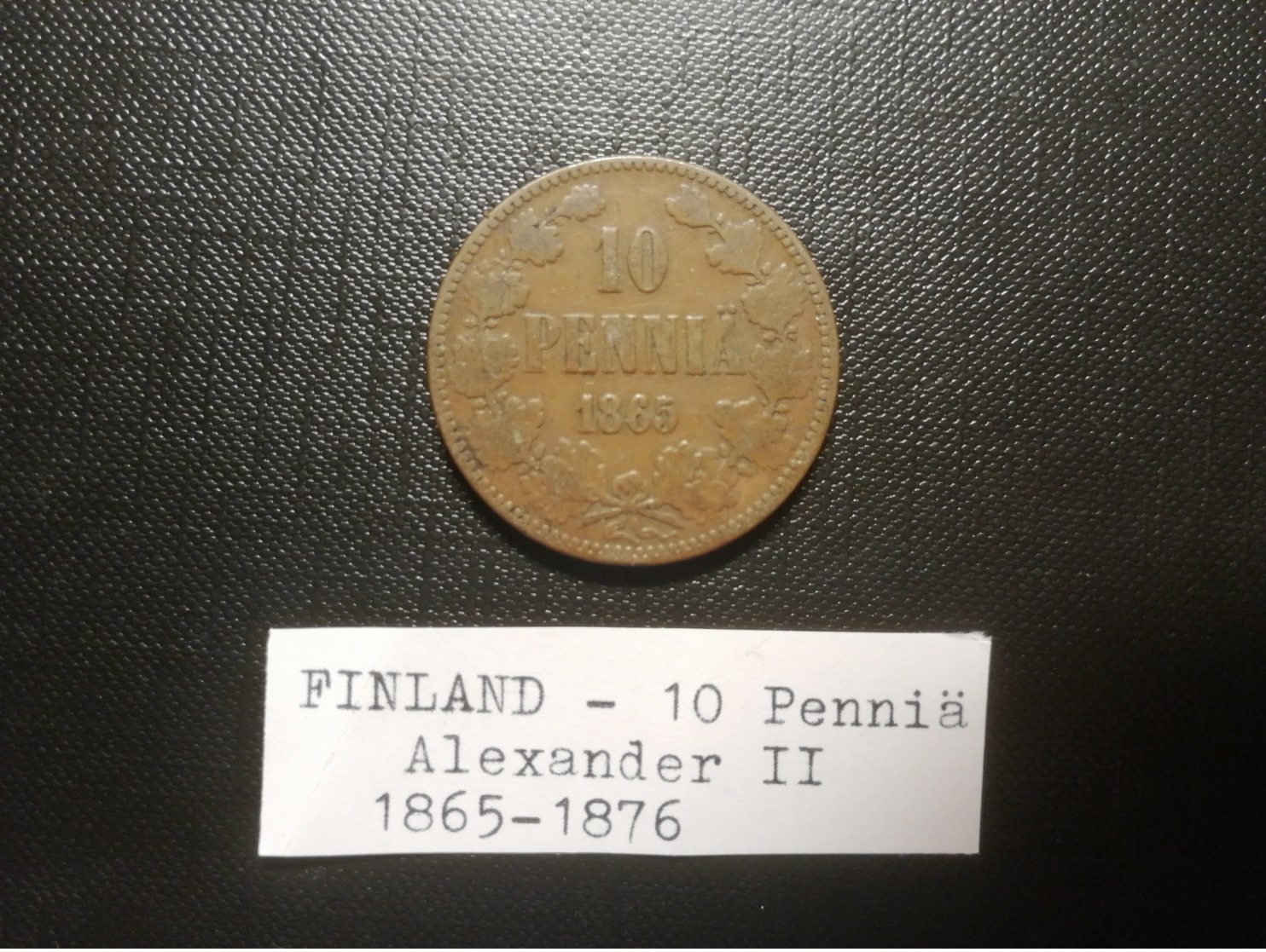 FINLANDE/Finland - 10 Penniä 1865 - Alexander II - Finnland