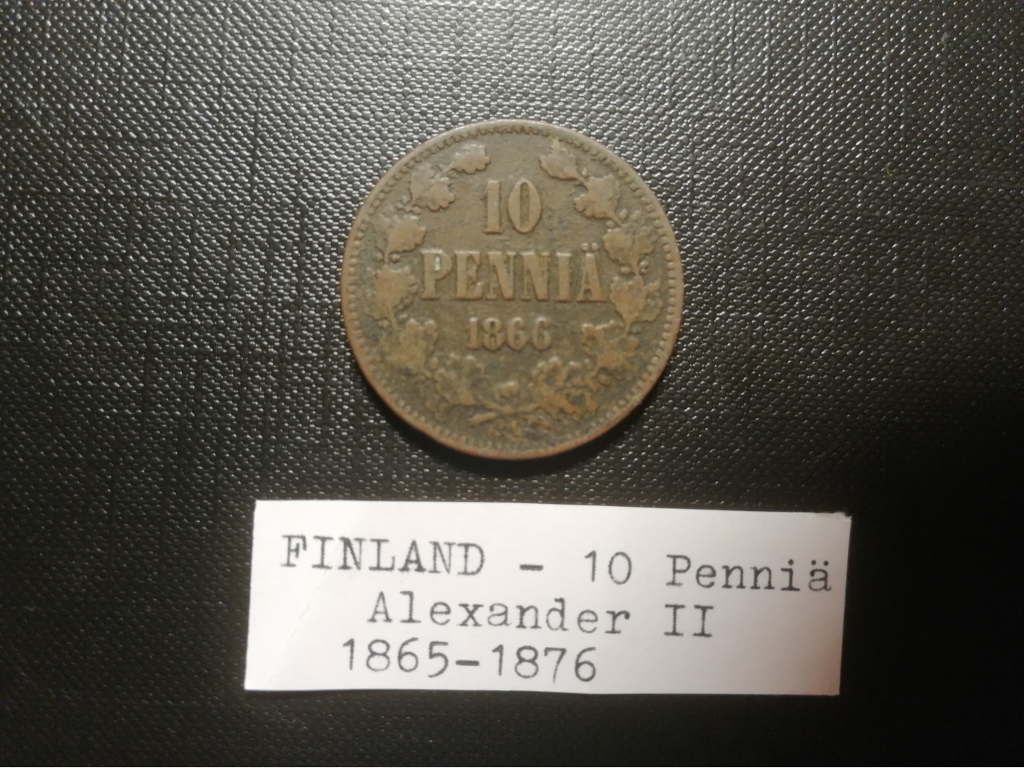 FINLANDE/Finland - 10 Penniä 1866 - Alexander II - Finnland