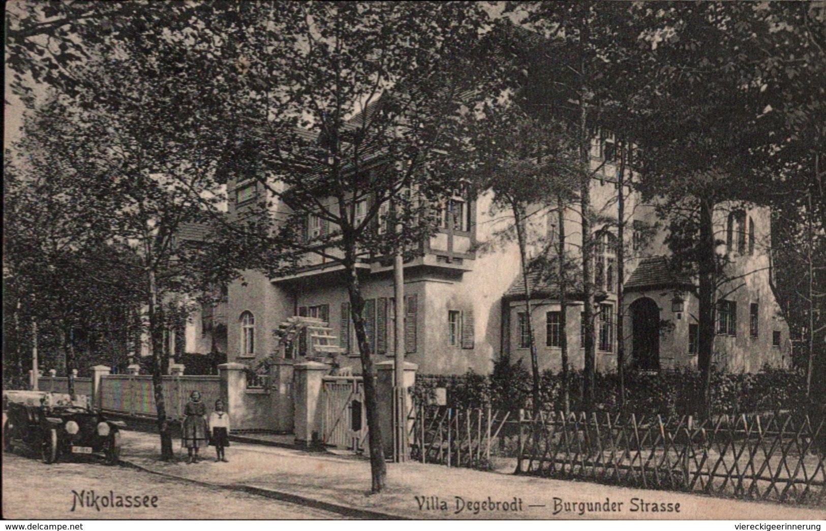 ! Alte Ansichtskarte Berlin Villenkolonie Nikolassee, Villa Degebrodt, Burgunder Straße, Zehlendorf 1913 - Zehlendorf