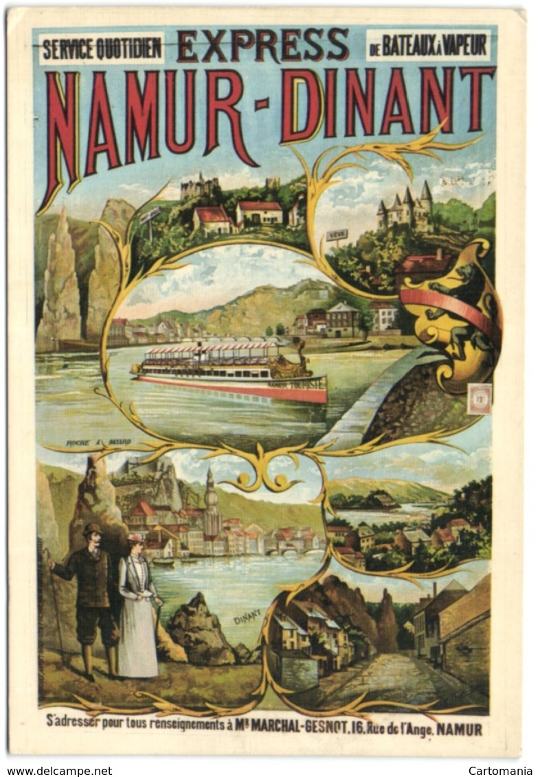 Express Namur-Dinant - Ancienne Aaffiche 1900 - Namur