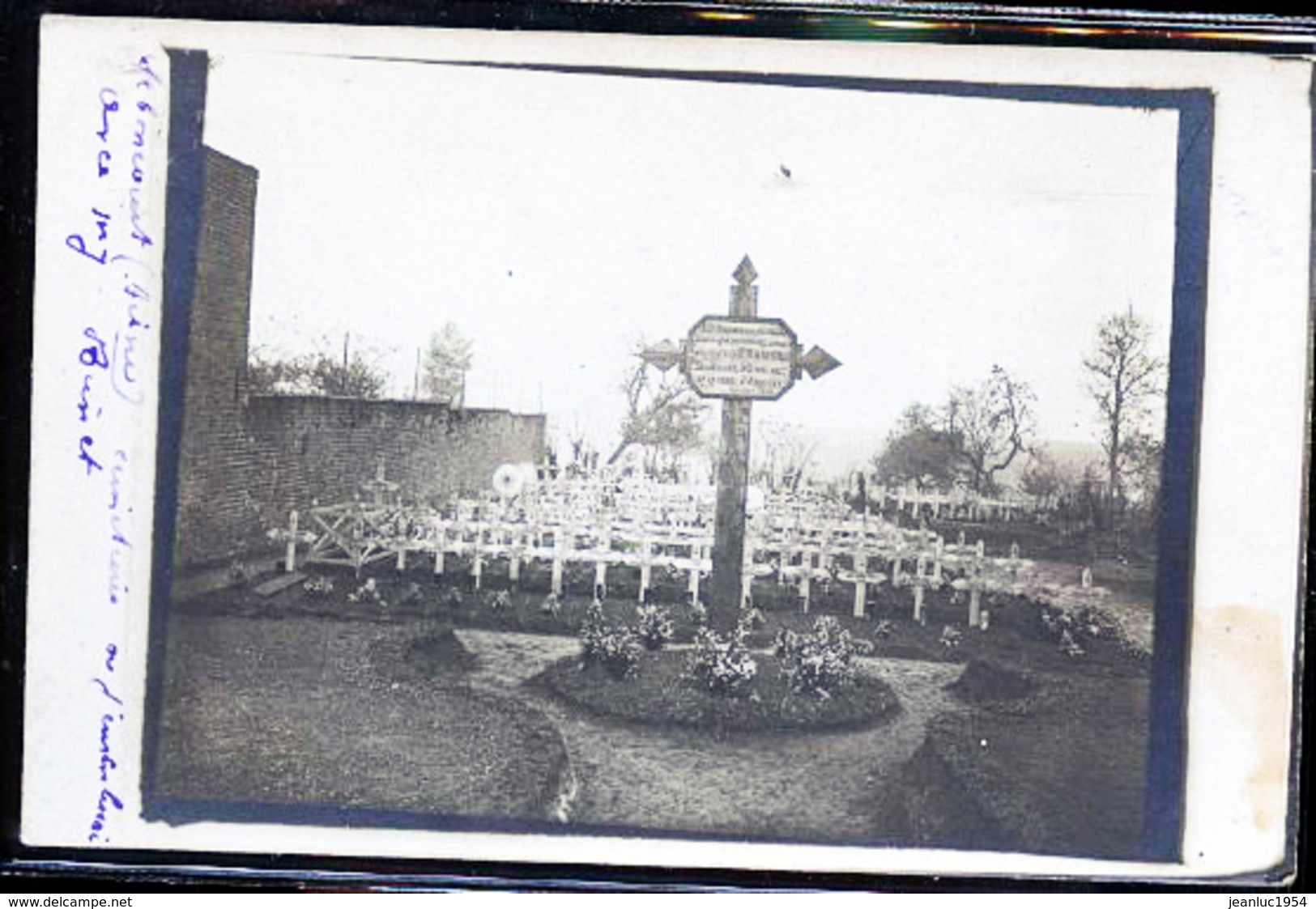 SEBONCOURT CIMETIERE MILITAIRE PHOTO CARTE - Autres & Non Classés