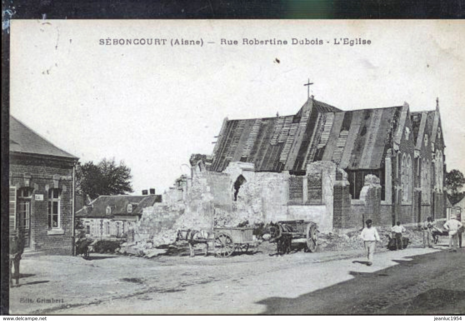 SEBONCOURT EGLISE DETRUITE - Autres & Non Classés