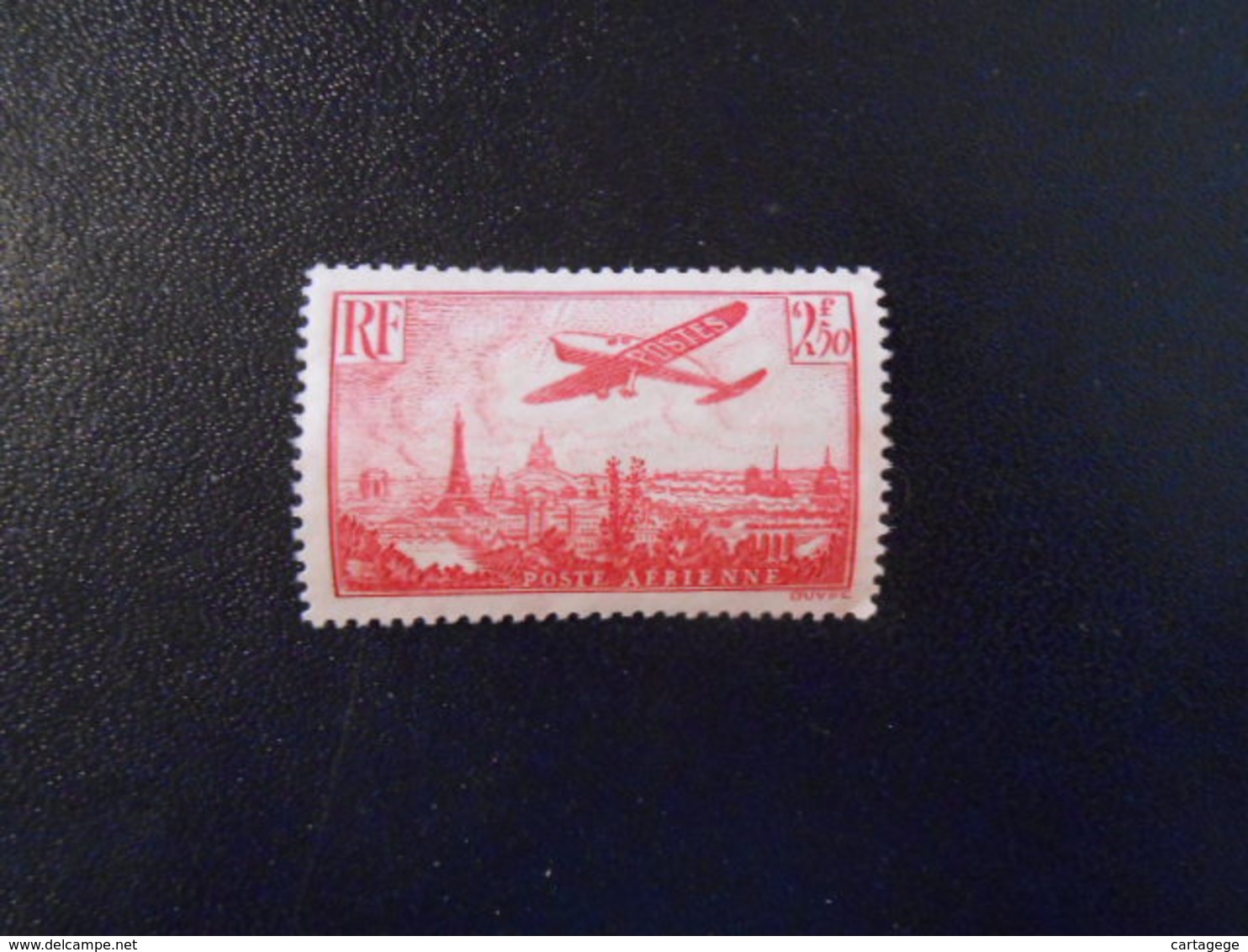 FRANCE  YT PA11 AVION SURVOLANT PARIS 2f50 Rose NSG - 1927-1959 Neufs