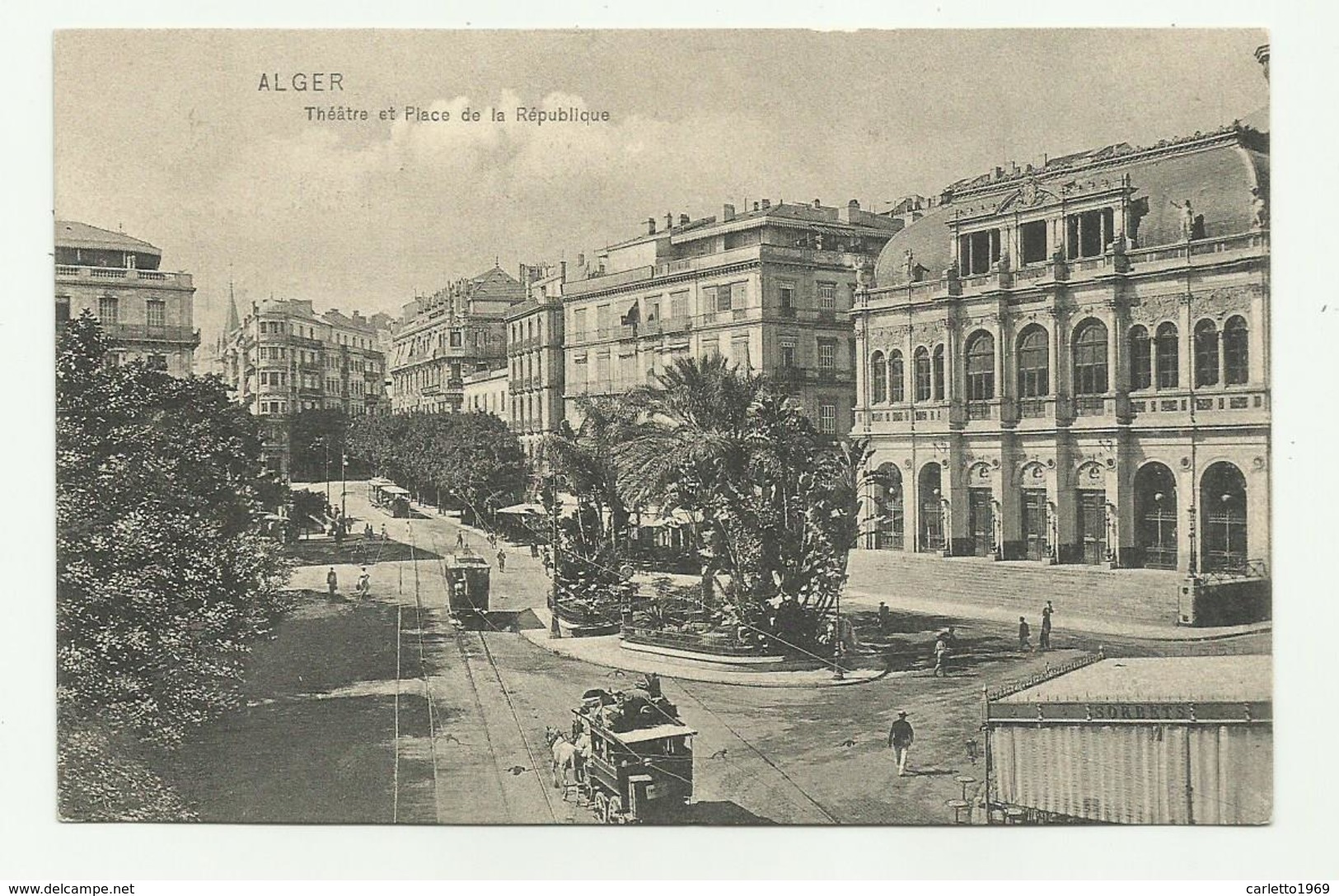 ALGER - THEATRE ET PLACE DE LA REPUBLIQUE - NV FP - Algiers