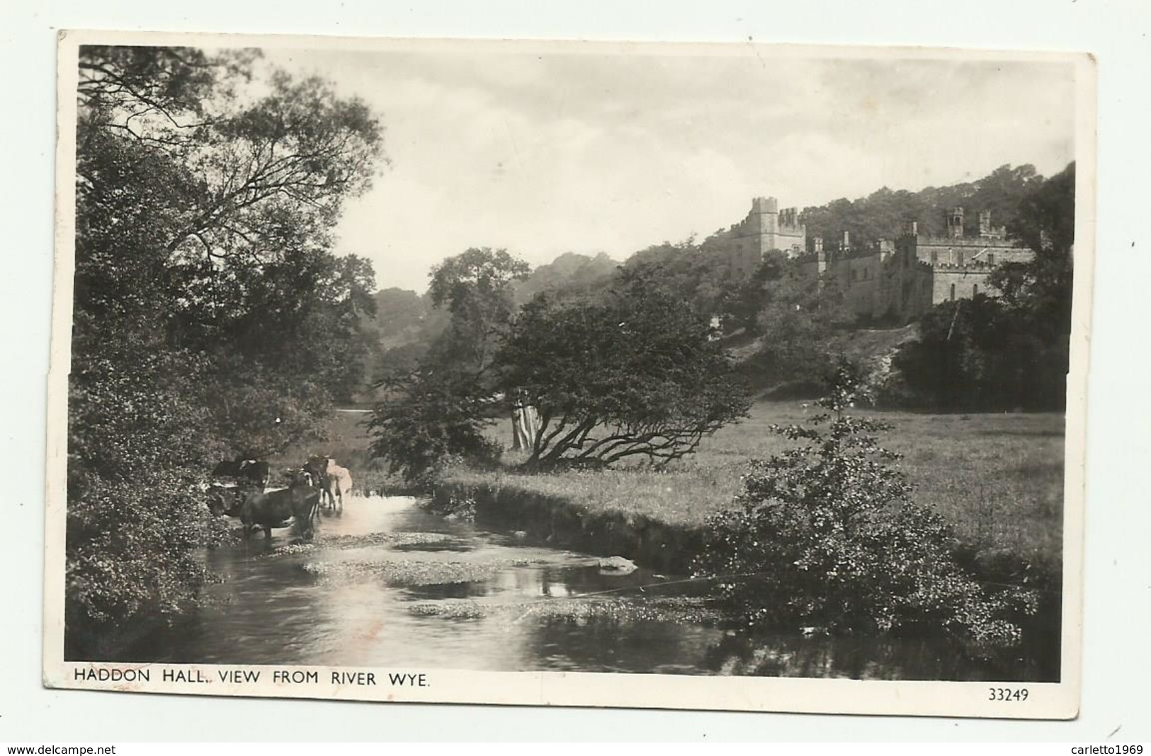 HADDON HALL. VIEW FROM RIVER WYE  VIAGGIATA  FP - Derbyshire