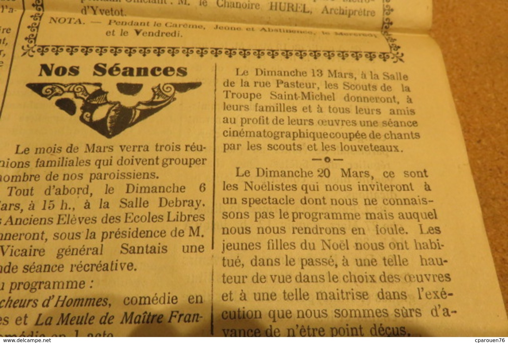 Journal Mars 1938 L'Espoir Sans Peur Journal Paroissial St Michel De Bolbec 76 Normandie Chrétienne Lys Coquilles - Autres & Non Classés