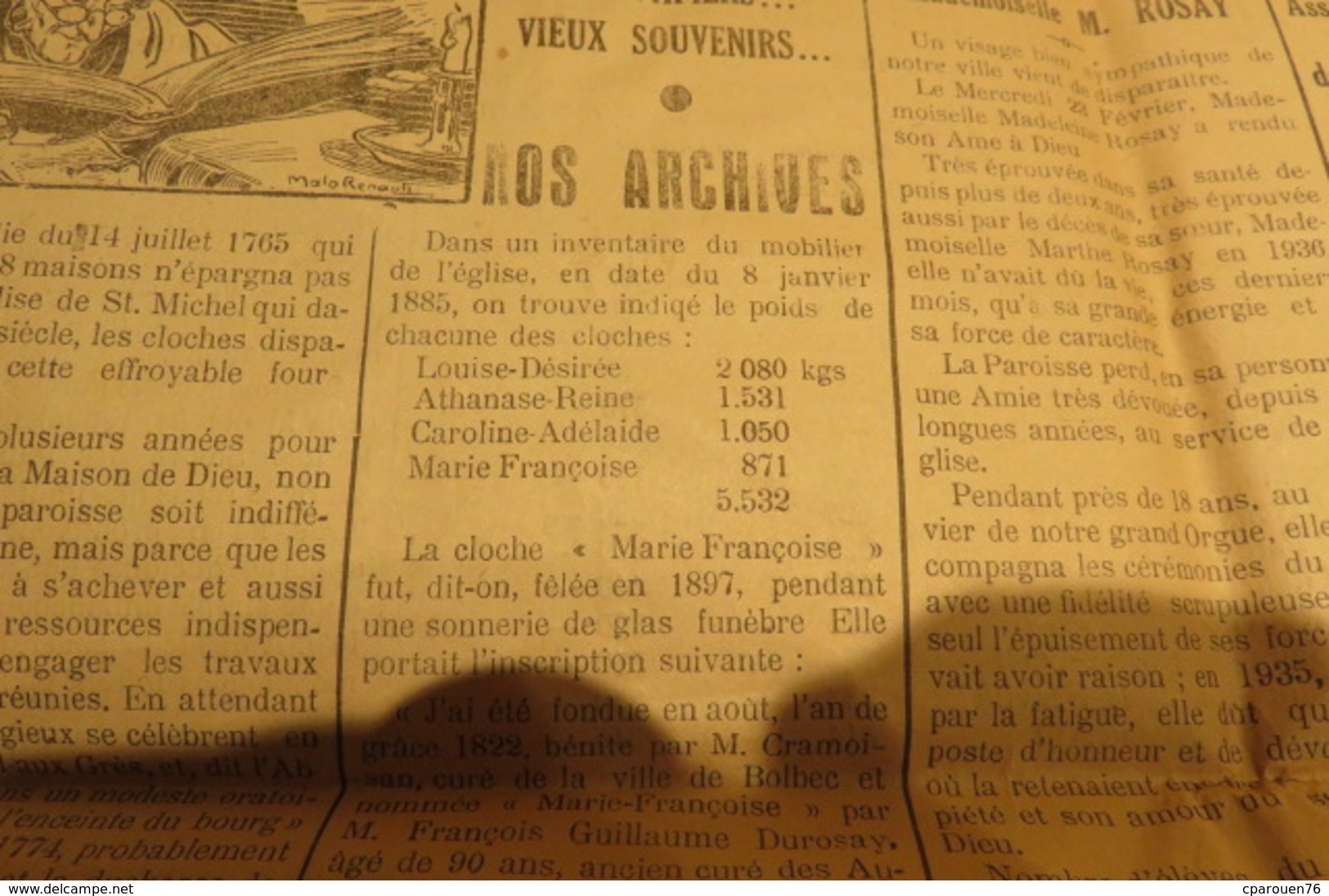 journal Mars 1938 L'Espoir sans peur journal paroissial St Michel de Bolbec 76 Normandie chrétienne lys coquilles