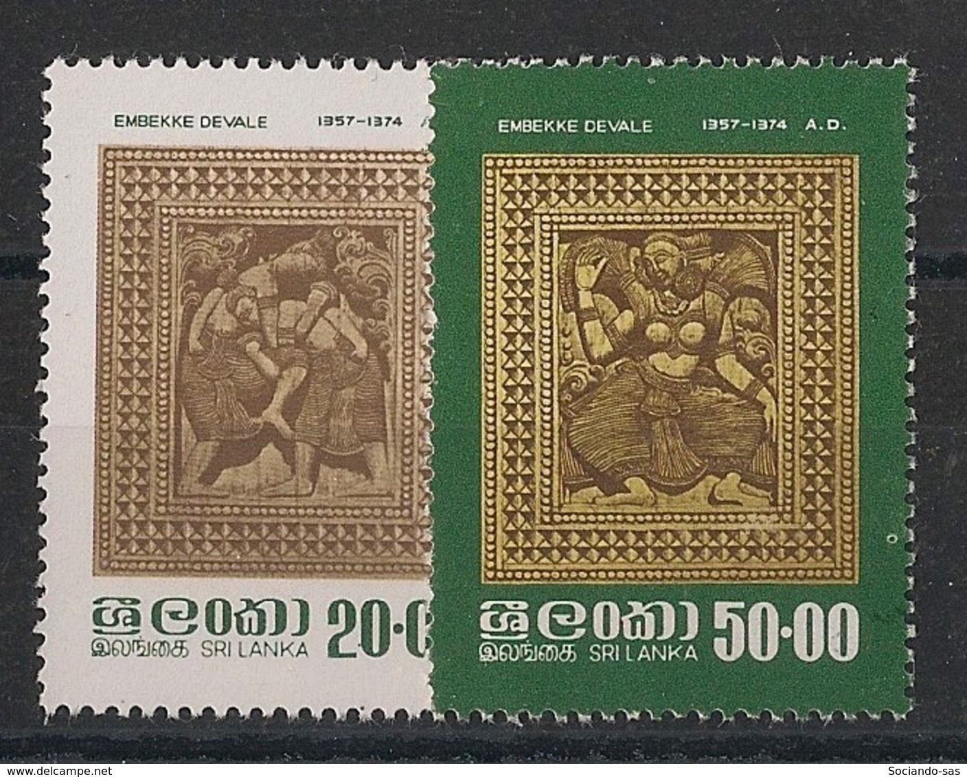 Sri Lanka - 1979 - N°Yv. 511 à 512 - Temple Embekke - Neuf Luxe ** / MNH / Postfrisch - Sri Lanka (Ceylan) (1948-...)