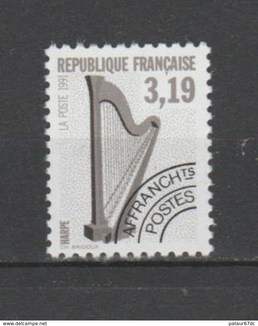 FRANCE / 1992 / Y&T Préo N° 220A : "Instruments De Musique" - 4ème Série : Harpe 3.19 F Dentelé 13 - Neuf Sans Gomme - 1989-2008
