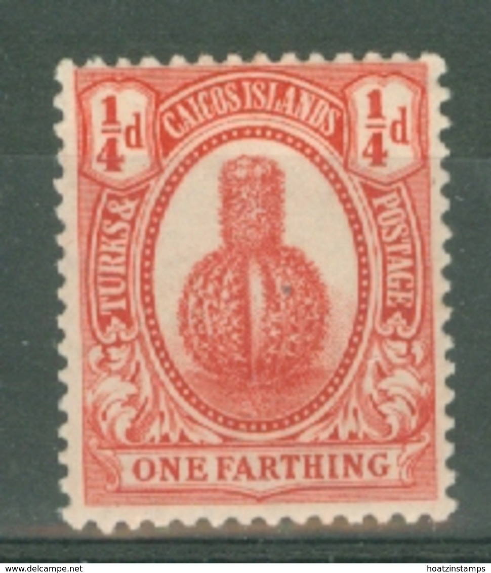 Turks & Caicos Is: 1909/11   Cactus   SG116    ¼d    Red  MH - Turks & Caicos (I. Turques Et Caïques)