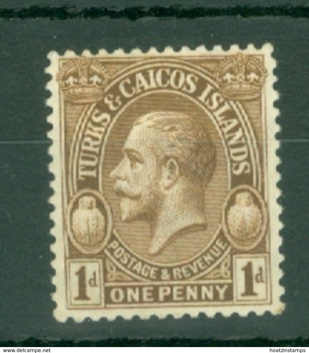 Turks & Caicos Is: 1928   KGV (inscr. 'Postage & Revenue')   SG177    1d    MH - Turks & Caicos