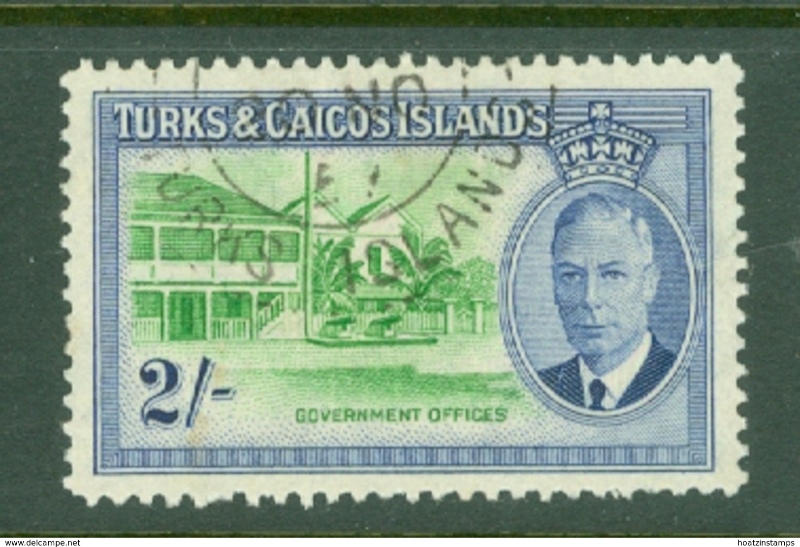 Turks & Caicos Is: 1950   KGVI   SG231    2/-      Used - Turks And Caicos