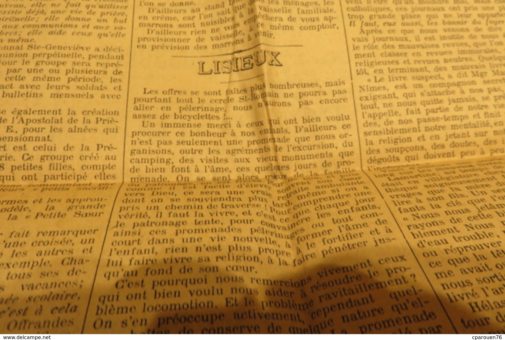 journal Aout 25 5 ème  année L'Espoir sans peur écho d'action catholique sociale  de Bolbec 76 Normandie chrétienne