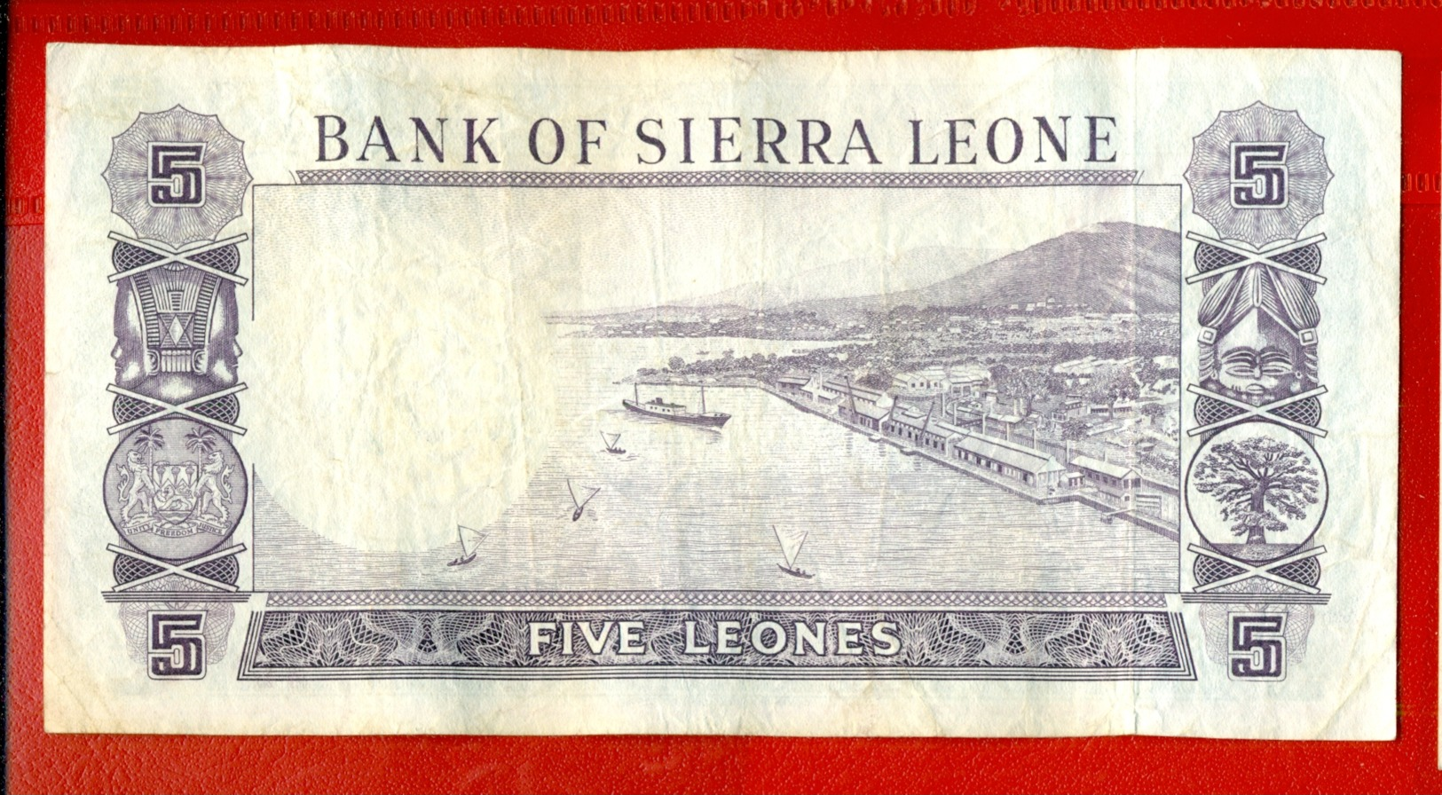 BANK OF SIERRA LEONE FIVE LEONES 340 - Sierra Leone