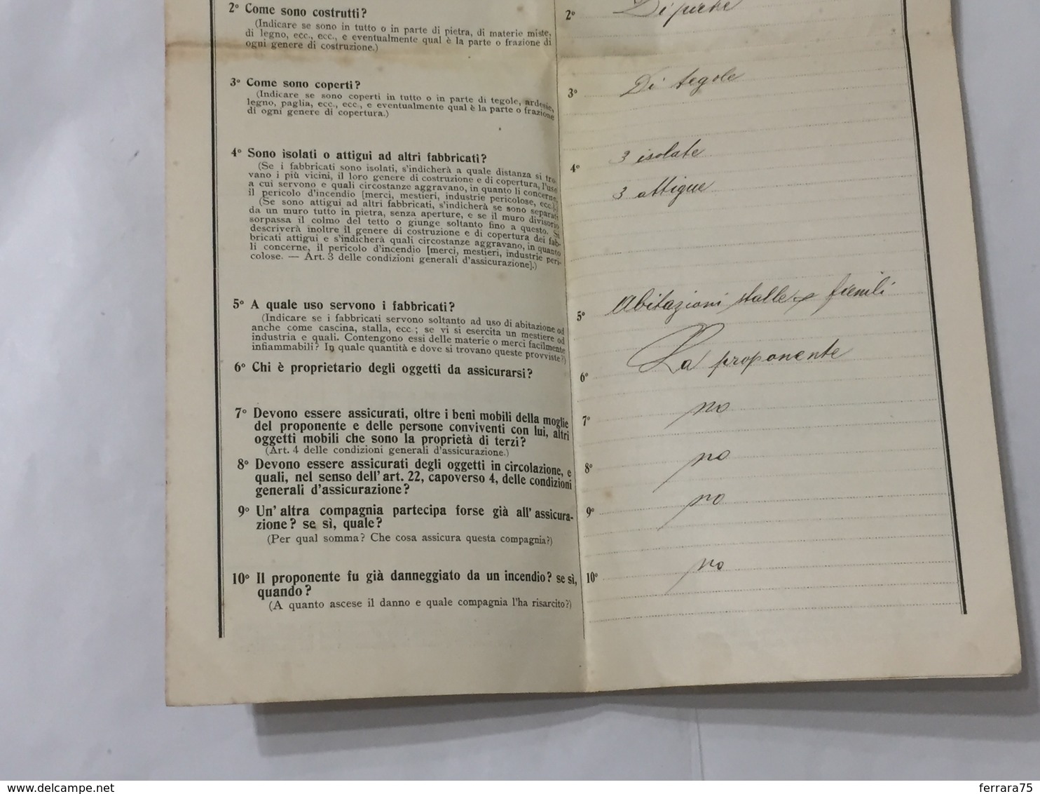 POLIZZA SOCIETà SVIZZERA D'ASSICURAZIONE MOBILIARE A BERNA SONVICO 1916 FR.5500 - Altri & Non Classificati