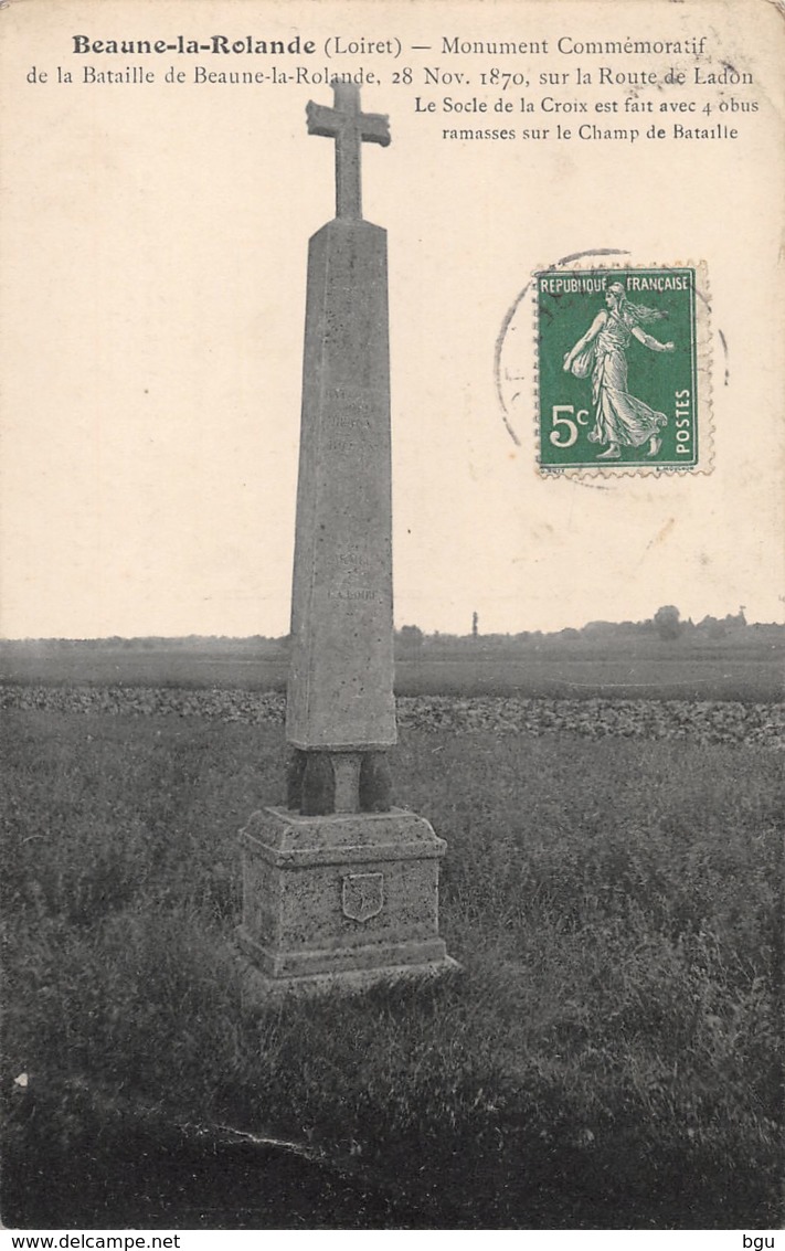 Beaune La Rolande (45) - Monument Commémoratif De La Bataille De Beaune La Rolande - Autres & Non Classés